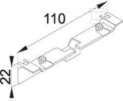 Cover plate for the 20x55 carrier, - SL20055AD6