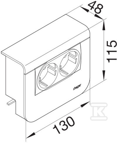 Device carrier 20x55, 2xRJ45 category - SL200559079011