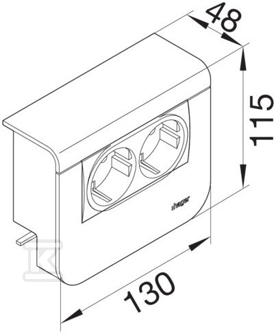 Device carrier 20x55, 2xRJ45 category - SL20055907D1