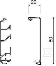 Base 20x80, black /2m/ - SL200801