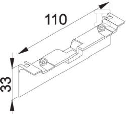 Cover plate for the 20x80 carrier, - SL20080AD6