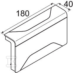 Element T, 20x80, aluminum - SL200808D1