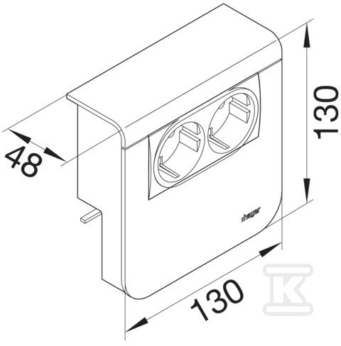 Device carrier 20x80, 2xRJ45 category - SL20080907D1