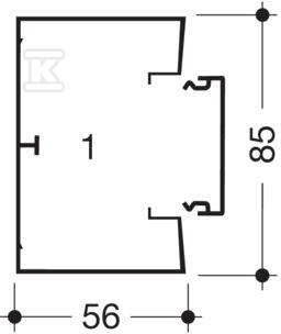 Tehalit.GBA Podstawa 50x85mm alu - GBA500851ALU