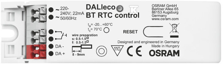 Sterownik DALIeco wersja Bluetooth RTC - 4062172016537