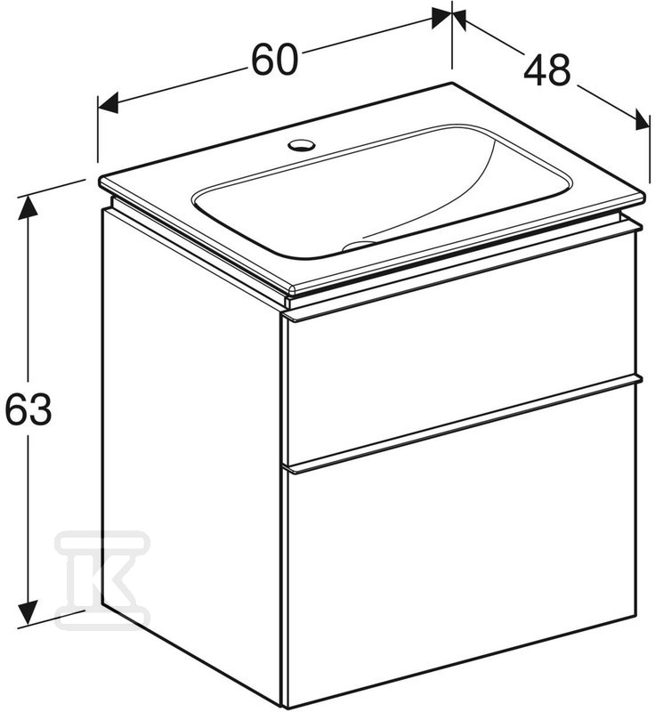 Zestaw: umywalka meblowa iCon slim z - 502.335.JK.1