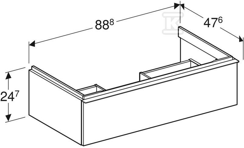 Szafka pod umywalkę iCon z jedną - 502.312.JR.1