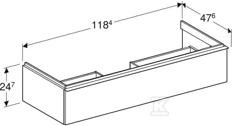 Szafka pod umywalkę iCon z jedną - 502.313.JR.1