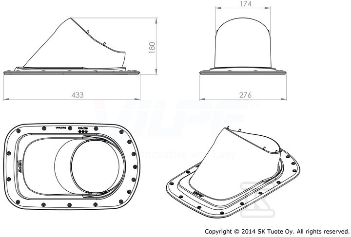 CLASSIC VINO roof penetration (flat - 746029