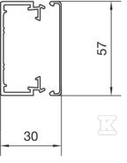 PVC wiring conduit 30x60mm, light gray - LF3006007035