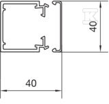 PVC 40x40mm electrical installation - LF4004007035