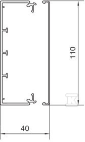 PVC 40x110mm electrical installation - LF4011007035