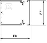 PVC 60x60mm electrical installation - LF6006007035