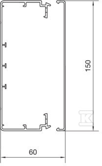 PVC 60x150mm electrical installation - LF6015007030