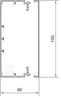 PVC 60x150mm electrical installation - LF6015007035