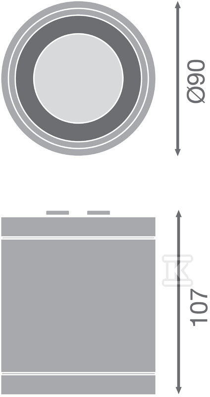 Oprawa LED DOWNLIGHT SURFACE 90mm 15W - 4058075768895