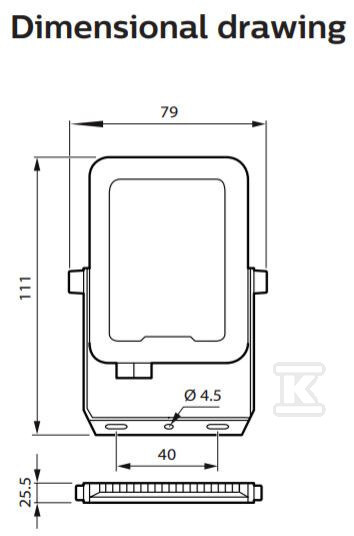 Naświetlacz LED BVP164 10W 4000K 1200lm - 911401851483