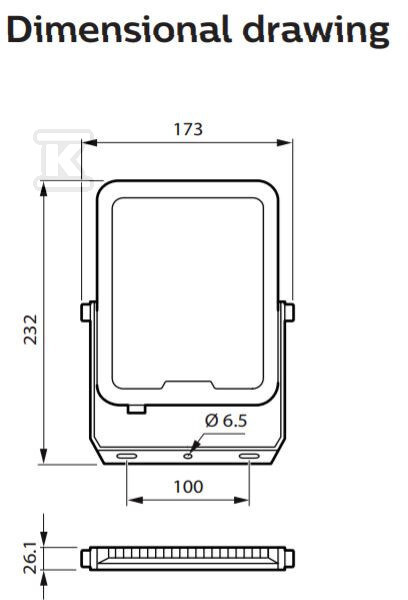 LED floodlight BVP164 LED60/840 PSU 50W - 911401854483