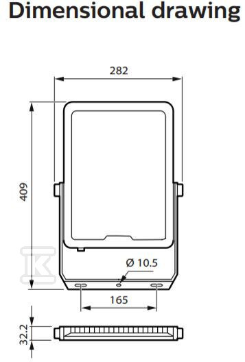 Naświetlacz LED BVP165 150W 4000K - 911401857483