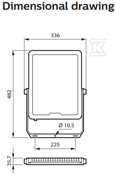 Naświetlacz LED BVP165 200W 4000K - 911401858483