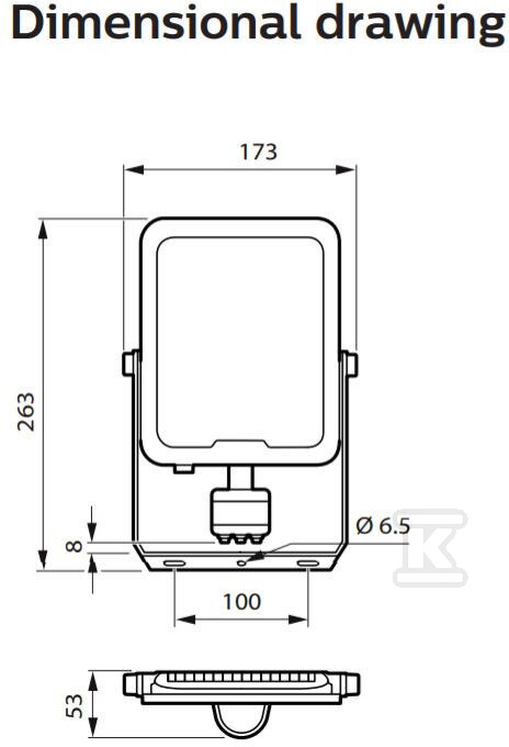 LED floodlight BVP164 LED60/840 PSU 50W - 911401884683