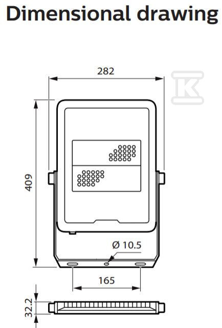 Naświetlacz LED BVP165 100W 4000K - 911401896483