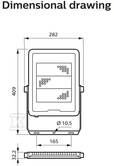 Naświetlacz LED BVP165 150W 4000K - 911401896783