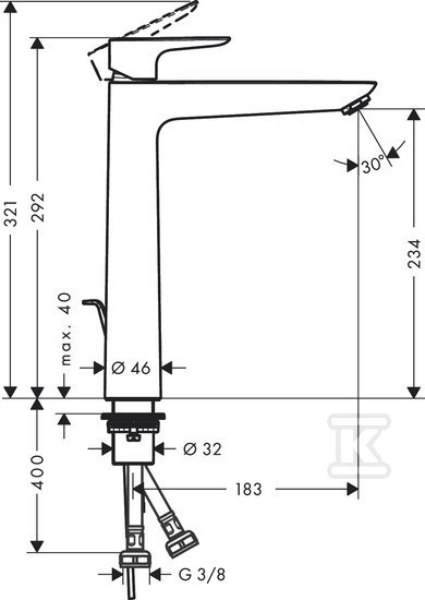 Bateria umywalkowa Talis E - 71716000