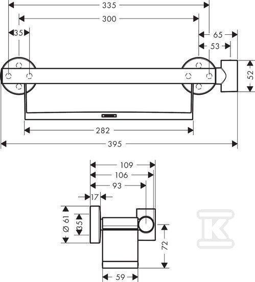 Unica Drążek prysznicowy Comfort z - 26328400