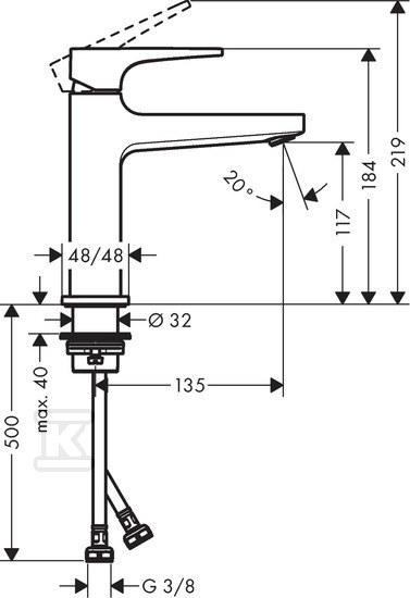 Hansgrohe Metropol single lever basin - 32507000