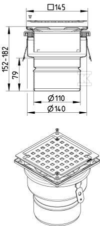 Adjustable body of the bathroom inlet - 150.300.110