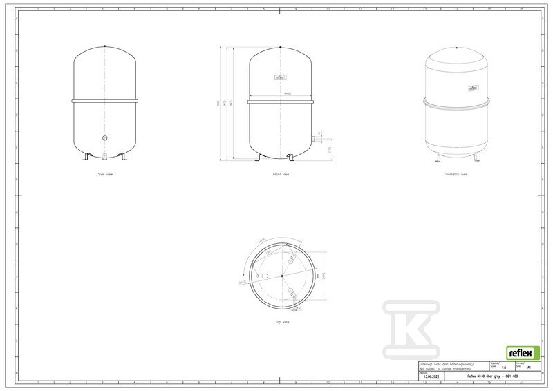 Diaphragm pressure vessel for heating - 8211400