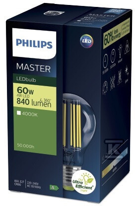 LED-Lampe MASTER E27 4W=60W 4000K 840lm - 929003066802