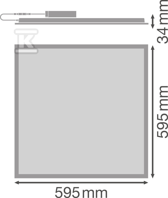 Panel LED COMPACT 600 V 33W 830 IP40 - 4099854017742