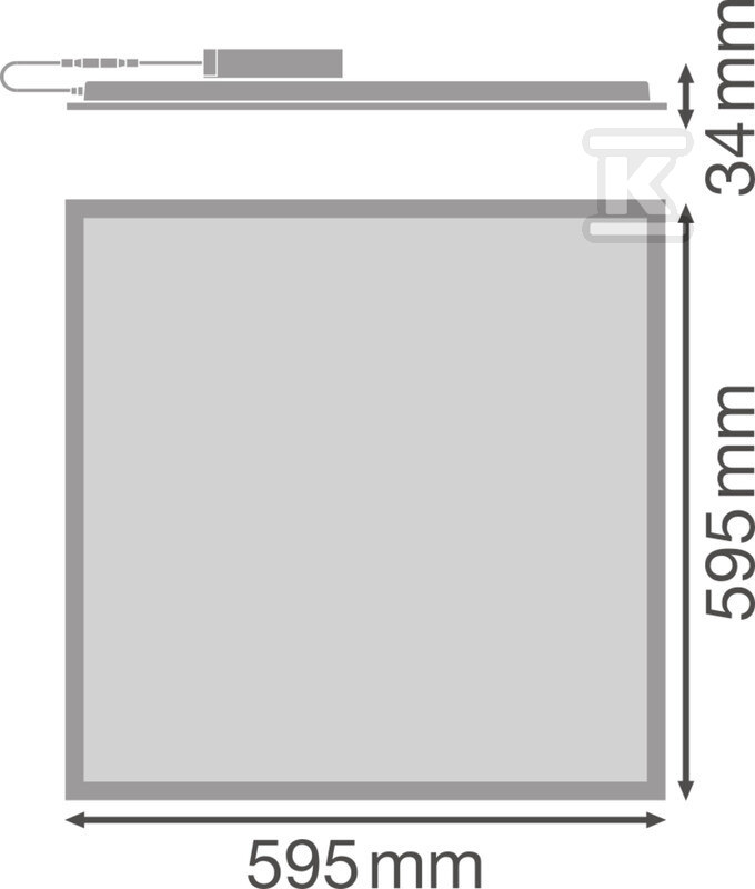 Panel LED COMPACT 600 V 33W 830 UGR19 - 4099854017063