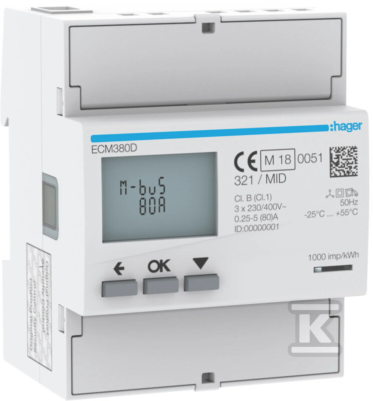 Licznik energii elektrycznej 3-fazowy, - ECM380D