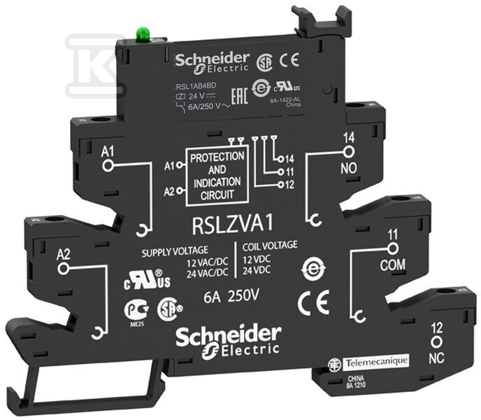 Releu de interfață cu LED, 24V, 1 pin - RSL1PVBU