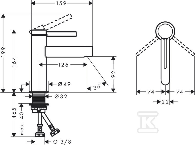 Bateria umywalkowa Finoris - 76010700