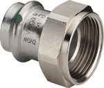 Coupling with SC 15 x 1/2" stainless steel - stainless / polished, model 2363 Sanpress