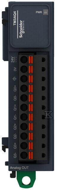 Moduł wyjść analogowych, 4 wyjścia - TM3AQ4G