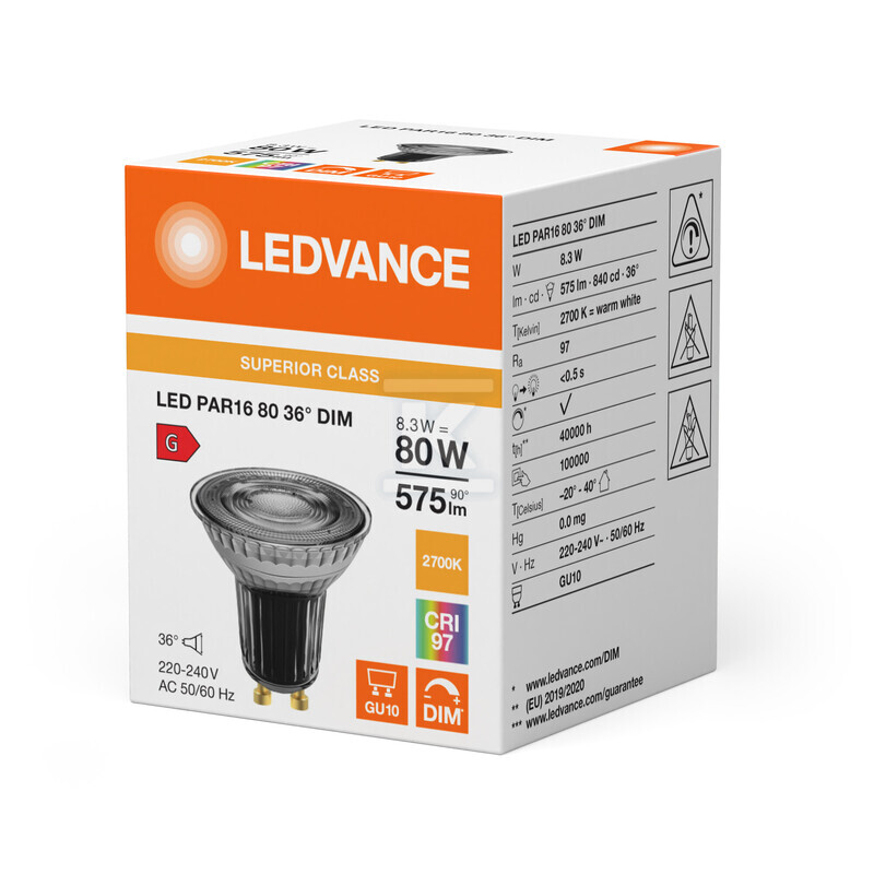 Żarówka LED PAR16 DIM S 8.3W 927 GU10 - 4099854235207