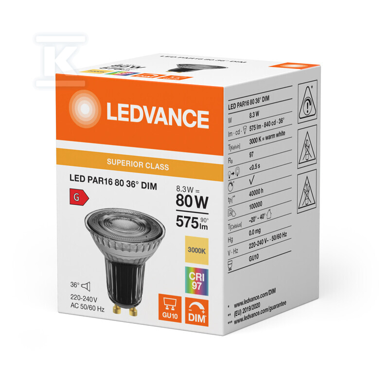Żarówka LED PAR16 DIM S 8.3W 930 GU10 - 4099854235221