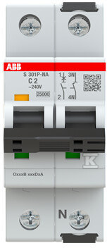 Автоматичний вимикач, 1P+N, - 2CDS381103R0024