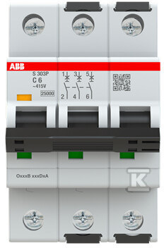 Wyłącznik nadmiarowo-prądowy, 3P, - 2CDS383001R0064