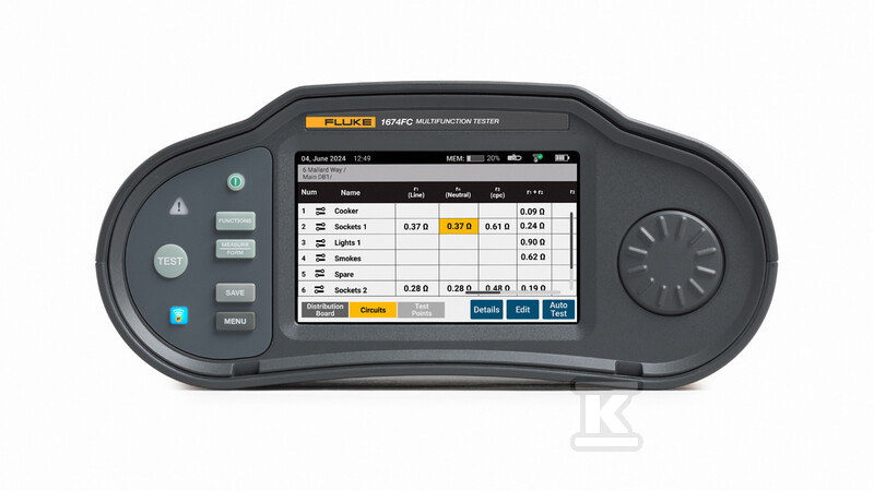 Wielofunkcyjny tester instalacji Fluke - 5580841