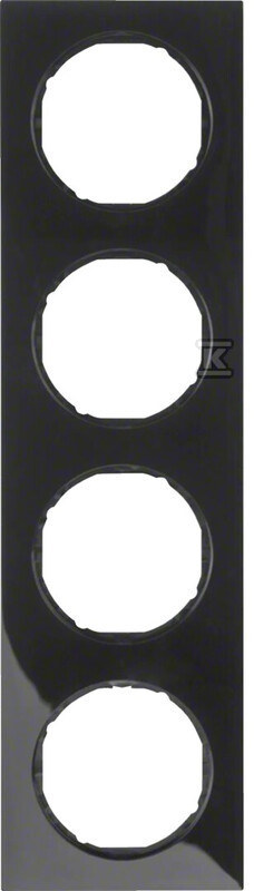 4-way frame Berker R.3 black, gloss - 10142245