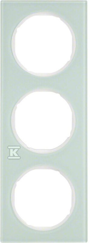 3-way frame Berker R.3 glass, white - 10132209