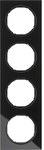 4-way frame Berker R.3 glass, black