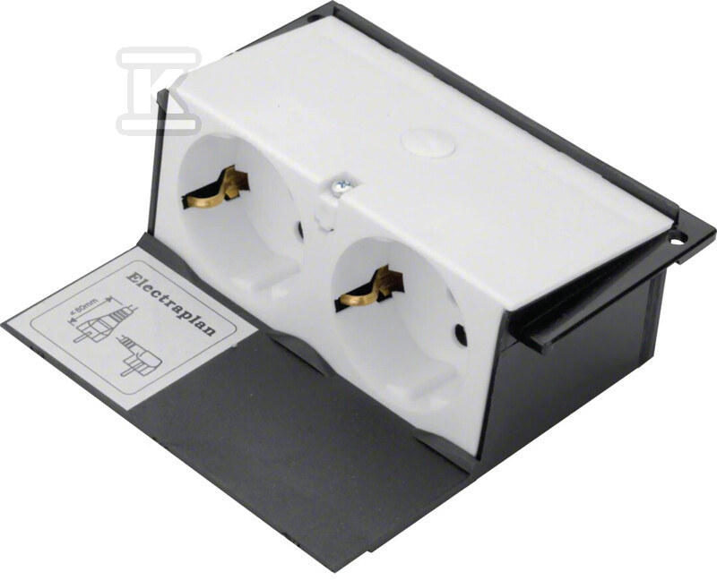 Obudowa z 2*SCHUKO KDQ08/KDE04 biały, - GBES29010