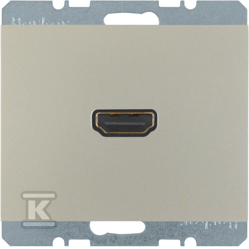 Gniazdo HDMI z przyłączem 90°, stal - 3315437004